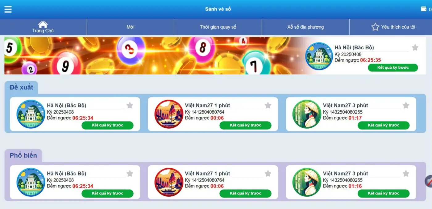 Sảnh TP xổ số vin777